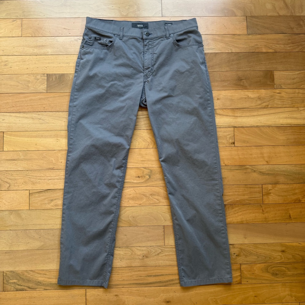 Brax Cooper Regular Feel Good Fancy Pants 36 x‎ 34 Gray Casual Jeans